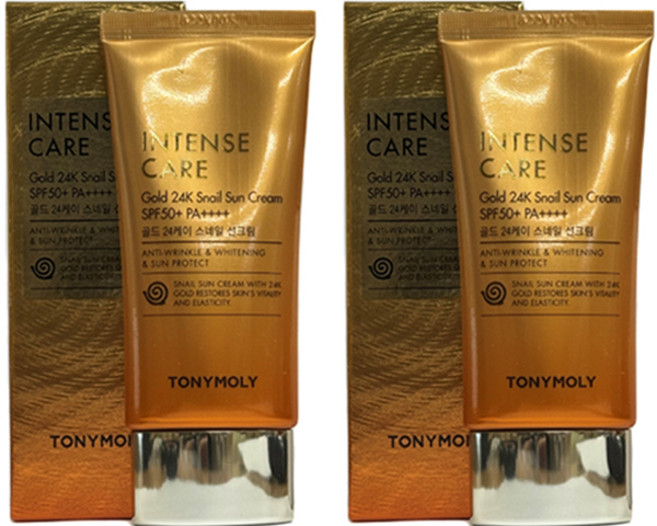 토니모리 인텐스 케어 골드24K 스네일 선크림 2개세트 (50ml+50ml) (SPF50+ PA++++), 50ml, 2개