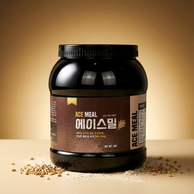 벌크업 1kg 쉐이크 에이스밀 프로틴 맛있는 곡물맛, 1개