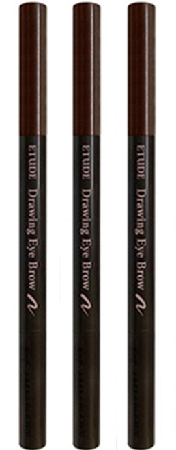 에뛰드 드로잉 아이브로우 3개세트 (01호~07호), 다크그레이, 3개
