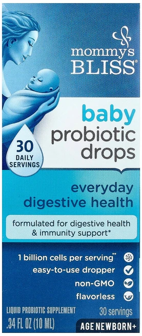 마미스 블리스 베이비 프로바이오틱 드롭 매일의 소화 건강 신생아 및 영유아 10ml(0.34fl oz), 1개, 10.055ml - 쿠팡