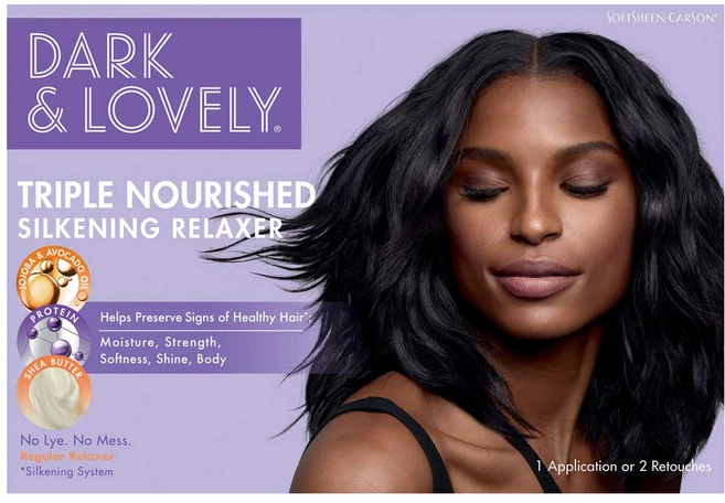 Silkening Relaxer Regular SoftSheen Carson Dark and Lovely Triple Nourished Silkening, 1개, Purple - 쿠팡
