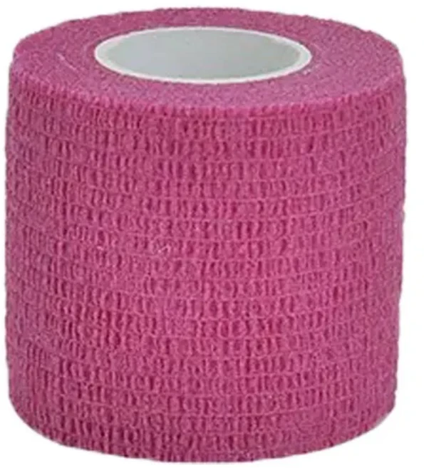 다채로운 운동 랩 테이프 자기 접착 성 탄력 붕대 Elastoplast 스포츠 보호대 무릎 손가락 발목 손바닥 어, 01 2.5cmX4.8m, 18 Pink-1pc