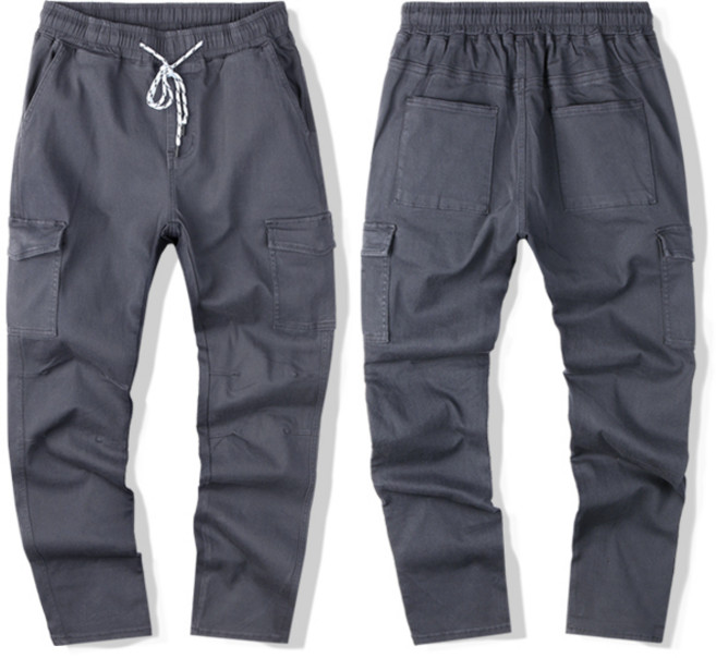 포커스코리안 남자면바지 일자 밴딩 스판 카고바지 빅사이즈~4XL