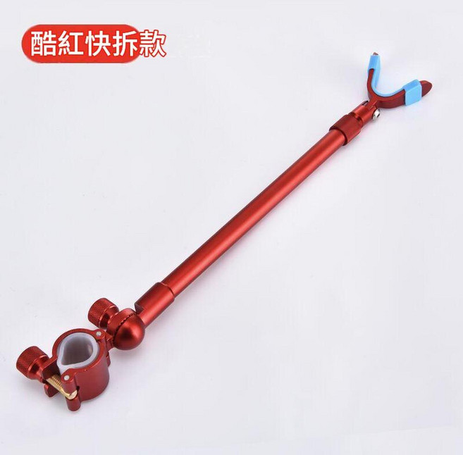 通用炮臺後掛天線鋁合金防脫竿掛防滑架杆魚竿支架, 中國紅 適用13 - 20MM 快拆款 - 鋁合金材質 - 其他