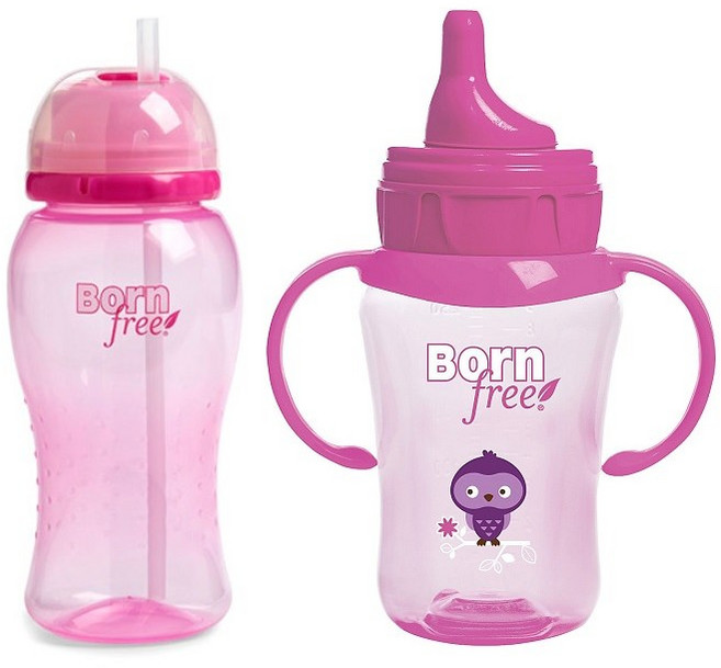 본프리 빨대컵 드링킹컵 세트 (핑크 각1개) / 젖병, 260ml, 1개, 핑크