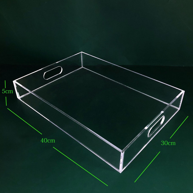 아크릴 투명 수납박스 정리용품 서류 종이수납 생활용품 서랍트레이 파일, 1개, 투명 바구니 트레이 40x30x5cm