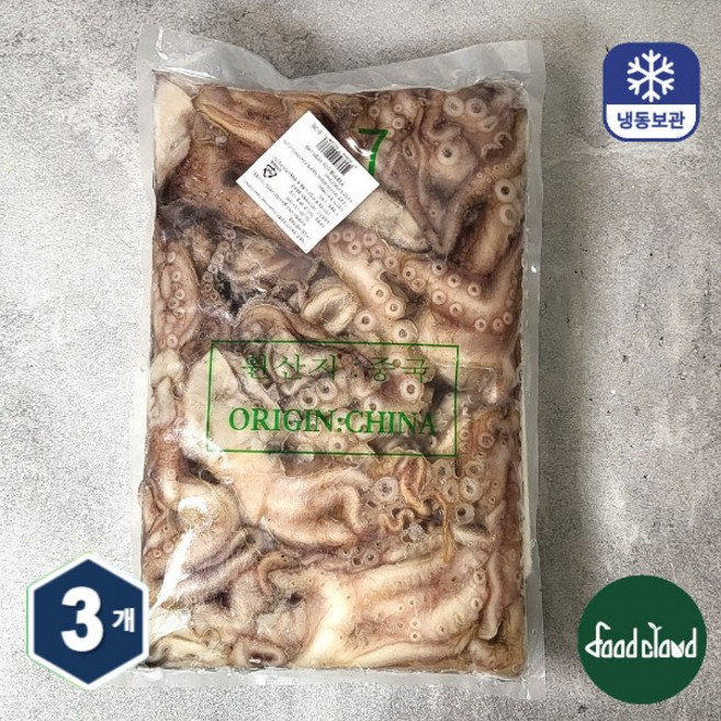 냉동 손질 낙지 내장제거 (300/500) 6~7미, 3개, 2kg (6~7미)