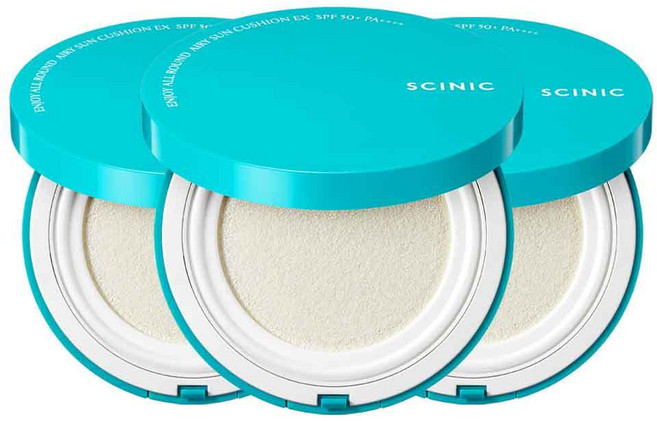 싸이닉 엔조이 올라운드 에어리 선쿠션 EX SPF50+ PA++++, 25g, 3개