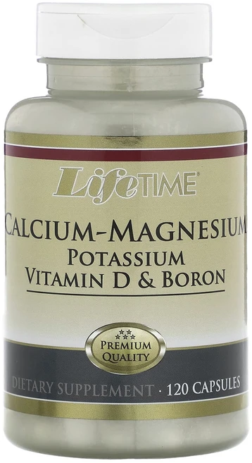 LifeTime Vitamins 칼슘-마그네슘 칼륨 비타민D 및 붕소 캡슐 120정, LifeTime Vitamins 칼슘-마그..., 1개 - 쿠팡