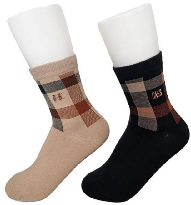 DAKS 닥스숙녀 중목 귀여운 링글무늬 양말