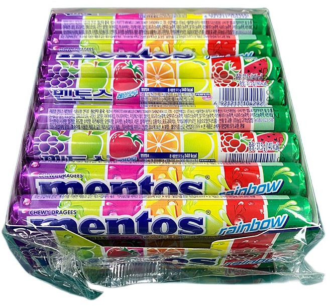 멘토스 레인보우, 37.5g, 48개