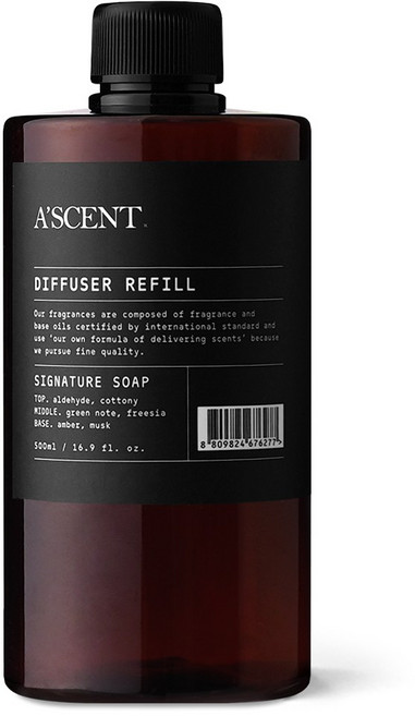 에이센트 대용량 디퓨저 리필 500ml 단품, 시그니처솝 1개, 1개