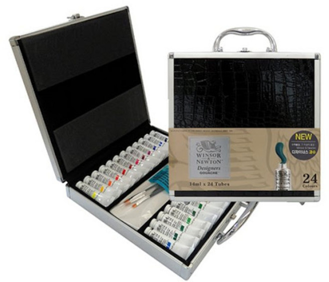 윈저앤뉴튼 디자이너스 과슈물감 14ml x 24색 세트