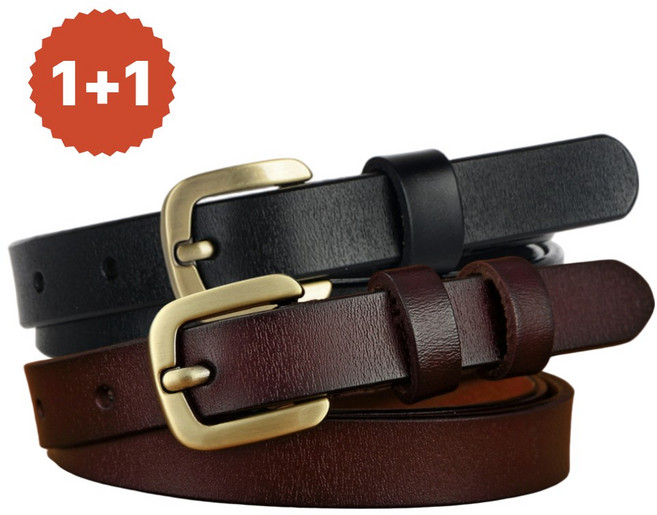 포스워백 1+1 소가죽 빅사이즈 여자 가죽 벨트