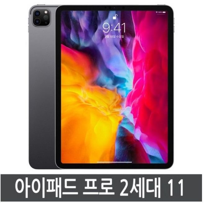 아이패드 프로 4세대(2세대) 11인치 128GB 256GB 정품, 와이파이, 그레이