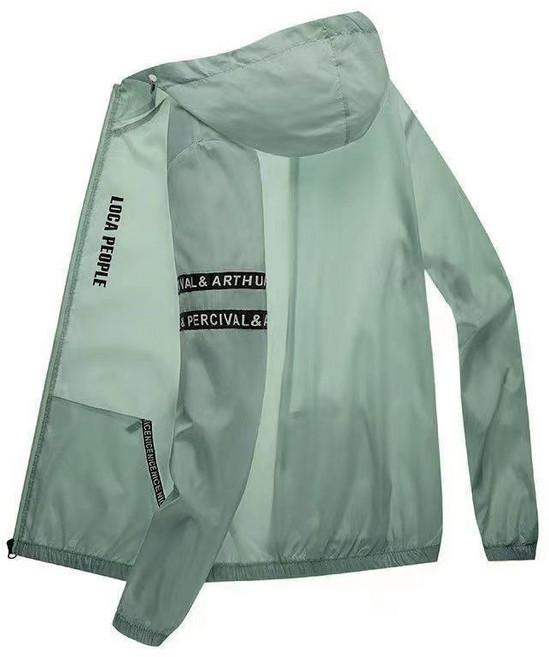 男士冰絲防曬衣 寬鬆連帽風衣 抗UV 騎車釣魚適用 夏季超薄運動夾克