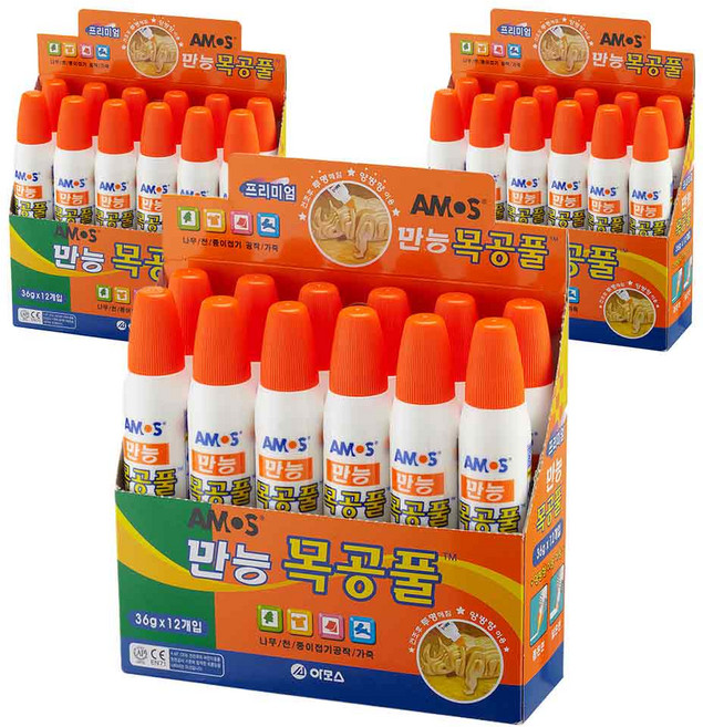 아모스 만능 목공풀 36g, 36개