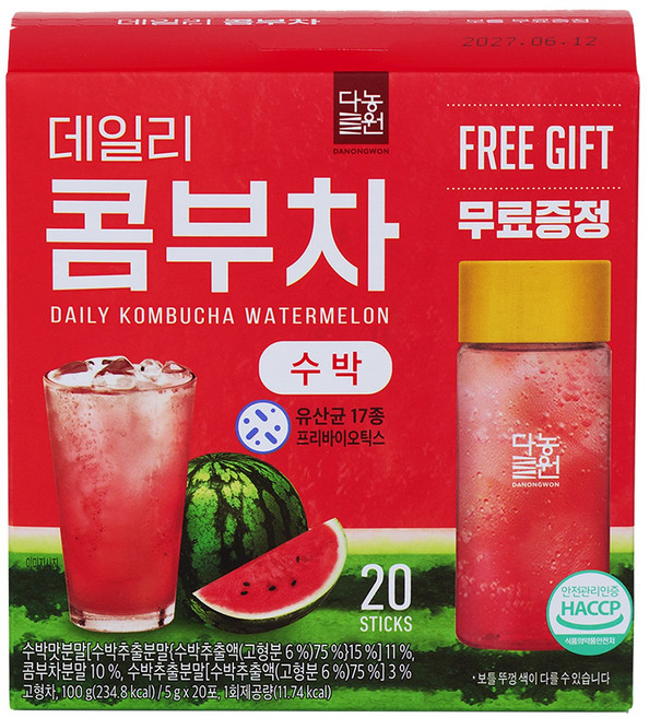 다농원 데일리 콤부차 수박, 5g, 20개입, 1개