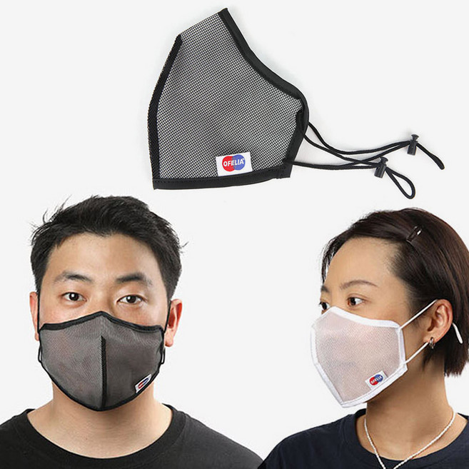 답답하지않은 여름 나노 에어 쿨 망사 마스크 국산, 1개, 화이트, 1개입