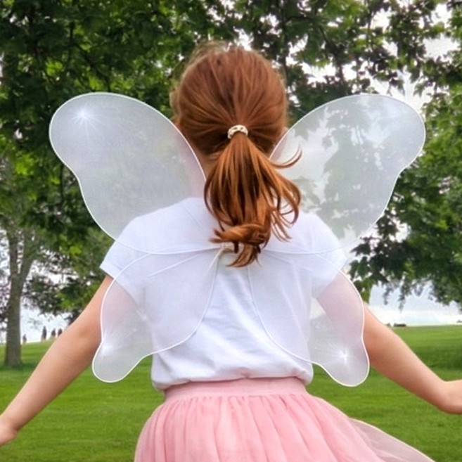어린이 유아 나비날개 만들기(5개묶음) 화이트 천사날개 요정날개 역할놀이 코스튬 어린이집 발표회, 무지날개5개묶음