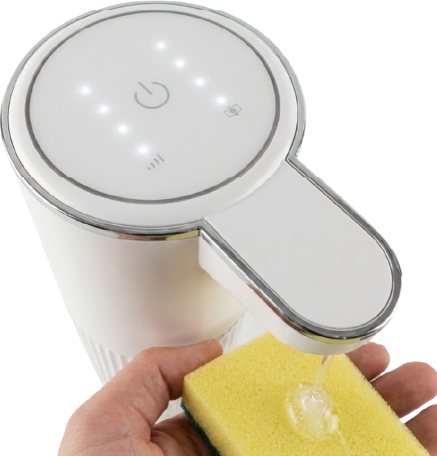 큐핏 자동 주방세제 샴푸 디스펜서 손세정기 손세정제 욕실 벽걸이 핸드워시 디스펜서, 1개, 화이트 젤타입