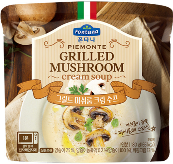 DoWith 폰타나 그릴드 머쉬룸 크림수프, 180g, 6개