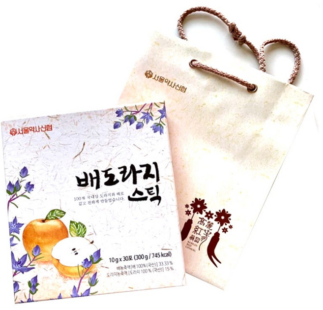 서울약사신협 국내산 배도라지 스틱 30포 2세트(쇼핑백포함), 2세트