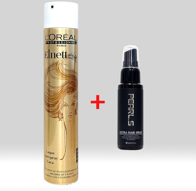 로레알 에르네뜨 헤어스프레이 +울트라 스프레이40ml 앞머리 스타일링 고정 픽서, 1개, 500ml