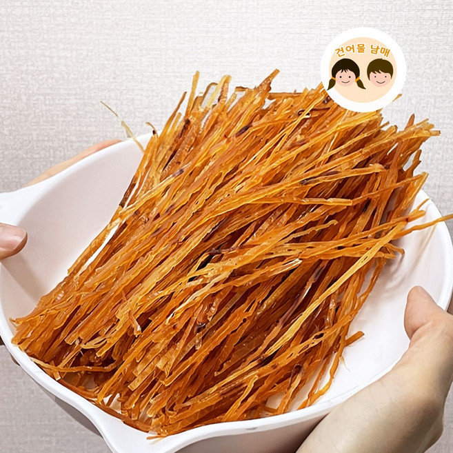 건어물 남매 껍질없는 오징어 소면 귀채 이카소멘 300g, 1개