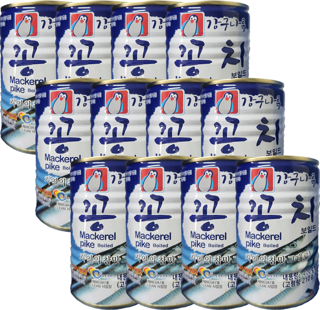 강구나루 꽁치통조림 400g, 12개