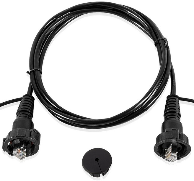Marine Network Cable Rj45 (010-10550-00) 1.8m(6피트) 스플릿 커넥터 및 방수 캡 포함 Garmin 내비게이션 스크린 장치에 적합, Marine Network Cable Rj45 (010