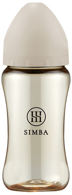 SIMBA辛巴 寶寶奶瓶 安全材質 寬口設計 防脹氣, 杏茶(圓孔S), 1個, 270ml
