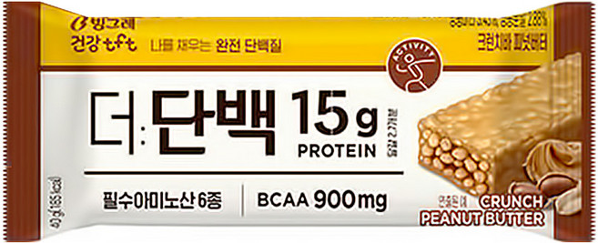 더단백 프로틴바 (크런치바 피넛버터), 40g, 1개