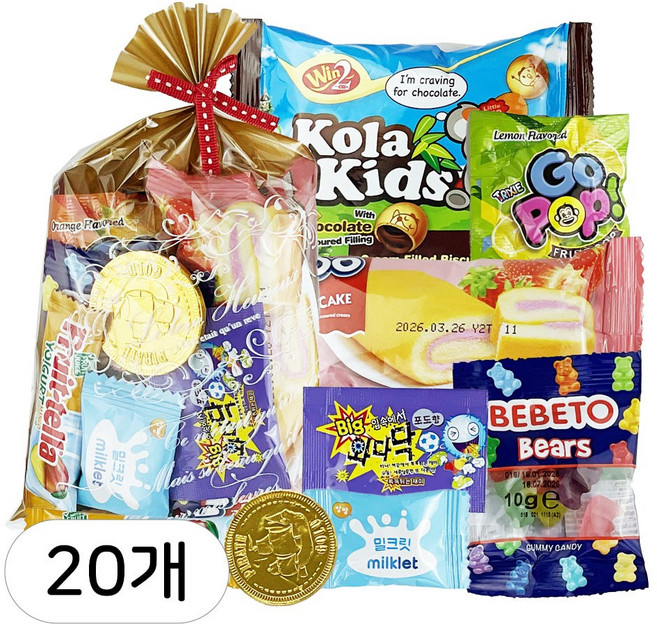 소소야 어린이집 간식 구디백 답례품 꾸러미, 20개, 07_실속(중1)