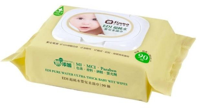 Simba 小獅王 EDI超純水嬰兒柔濕巾90抽 24包含運, 1箱, 新竹物流一單限下一箱(超過請分開下單), 90張, 55gsm