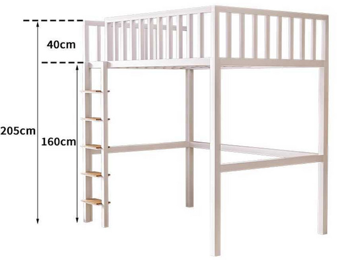벙커 침대 어린이 프레임 성인 수납장 철제프레임 2층, 하늘색  1000mmx1900mm