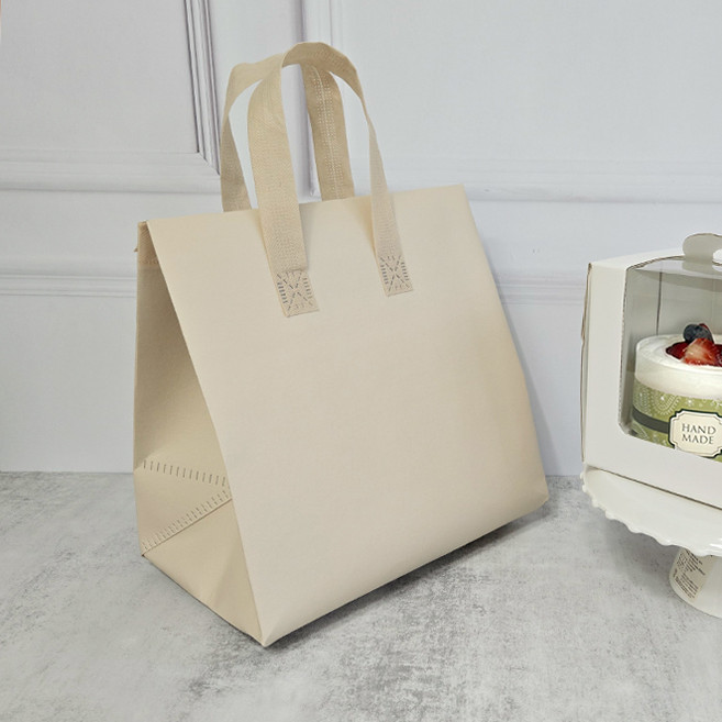 서흥이앤팩 부직포 손잡이 보온보냉백 베이지, 300개