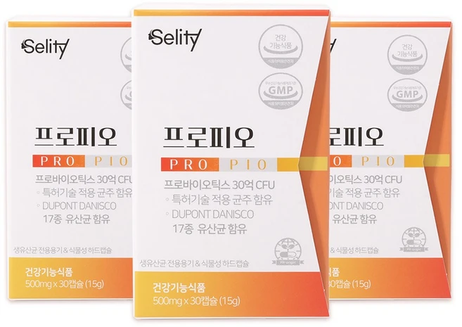 셀리티 프로피오 다니스코 유산균 프로바이오틱스 특허기술 적용 균주 함유 30캡슐 1 개, 3개, 30정 - 쿠팡