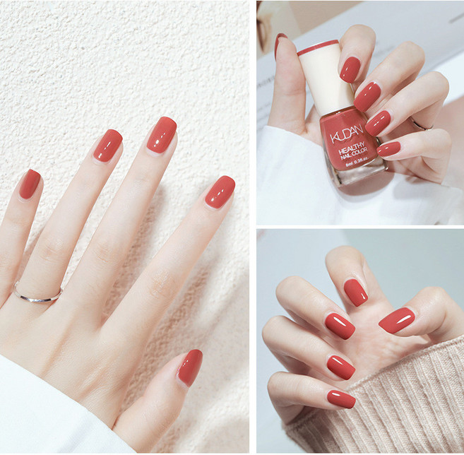 持久免烤不可剝甲油 快乾秋冬油性指甲油, 24#芝芝奶茶, 1個