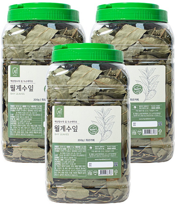 두손애약초 터키 말린 월계수 건조 월계수잎 향신료, 3개, 200g