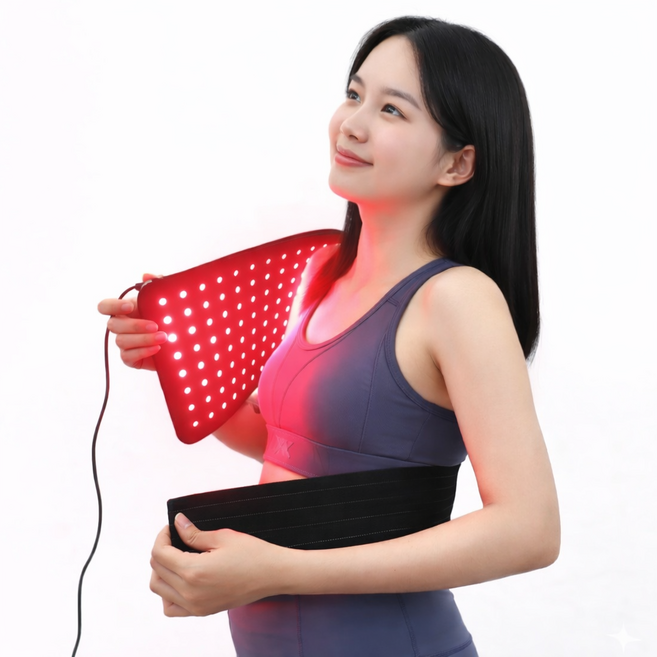 [미국FDA등록제조시설] 솜스 근적외선 찜질기 LED 좌욕기 온열치료기 가정용찜질기 좌욕패드, 블랙, 근적외선 LED 패드형