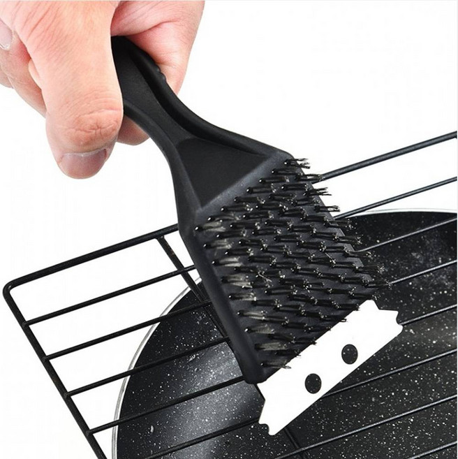 야외활동 바베큐 그릴 청소솔 석쇠 브러쉬 철판 스크래퍼 세척 도구, 1개