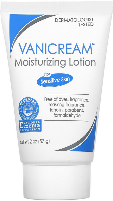 Vanicream 수분 로션 민감한 피부를 위한 무향 2 oz (57 g) 2팩, 1개, 57g