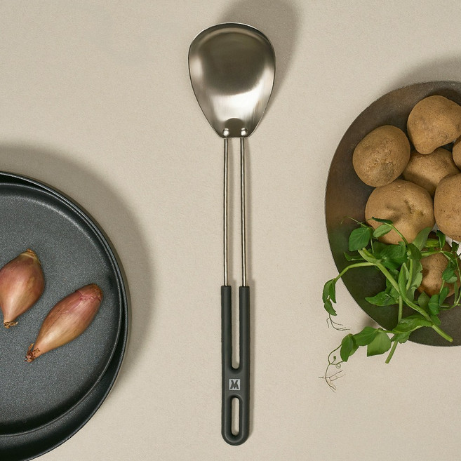 바겐슈타이거 에쎈셜 스텐304 실리콘손잡이 볶음스푼 조리도구 기구 키친툴, 1개