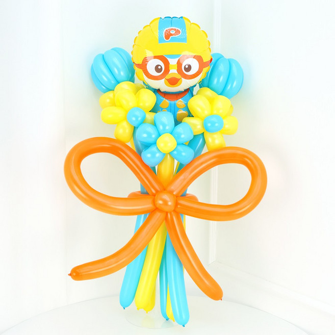 파티짱 캐릭터 요술 꽃 풍선 다발 세트 DIY 만들기 재료, 1개, 뽀로로