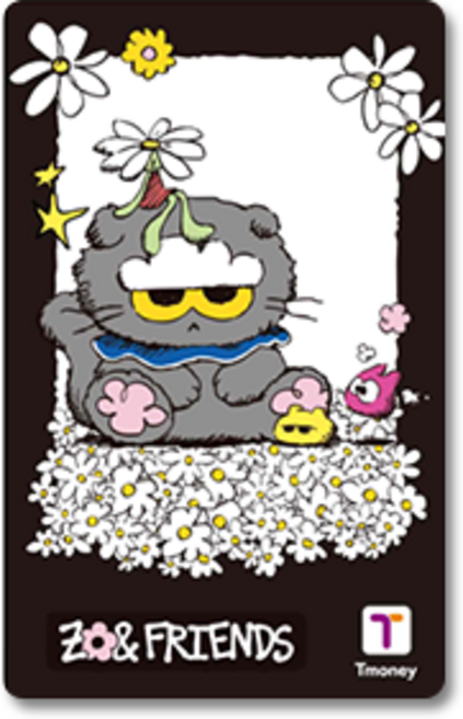 조앤프렌즈 티머니 투명 교통카드, 단품, 블랙