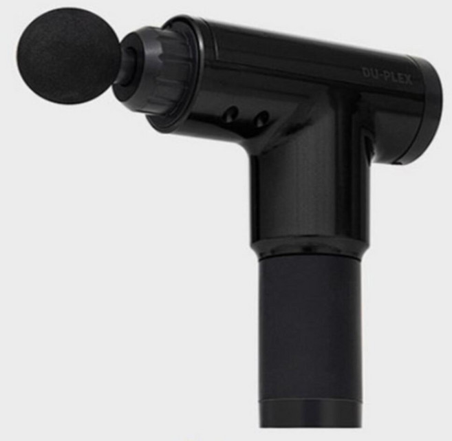 파워 마사지건 전동 4헤드 안마기 머슬건 목 어깨 종아리 무선 마사지기, 블랙