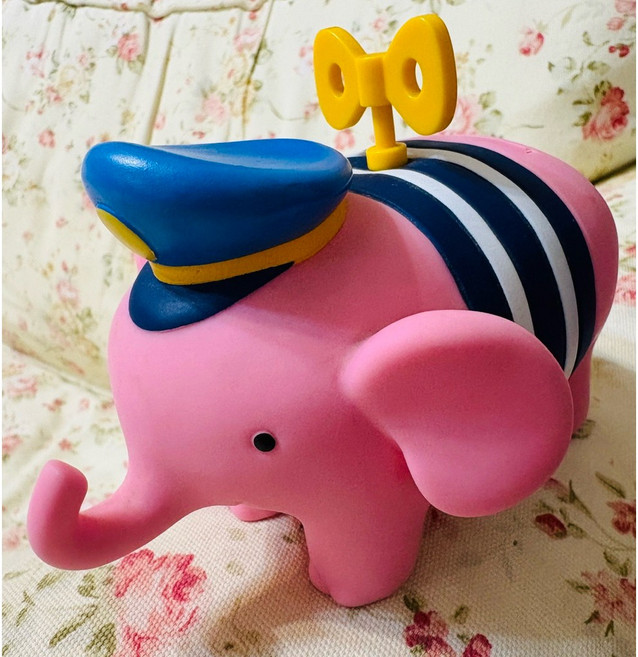 幾米聯名 粉紅大象發條造型存錢筒 撲滿, 1個