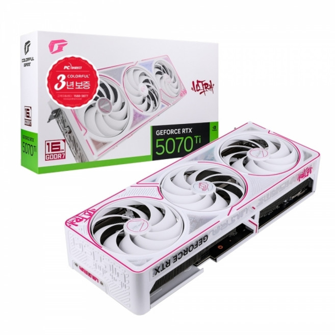 Colorful Colorful iGame 지포스 RTX 5070 Ti ULTRA OC White D7 16GB 피씨디렉트