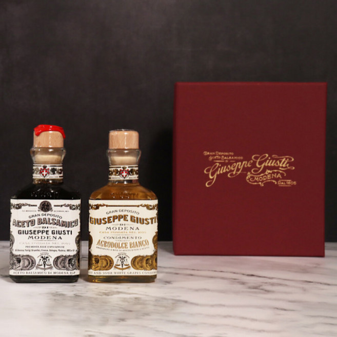 주세페주스티 발사믹식초 선물세트 1메달 프로퓨마토 + 화이트 콘디멘토, 2개, 250ml
